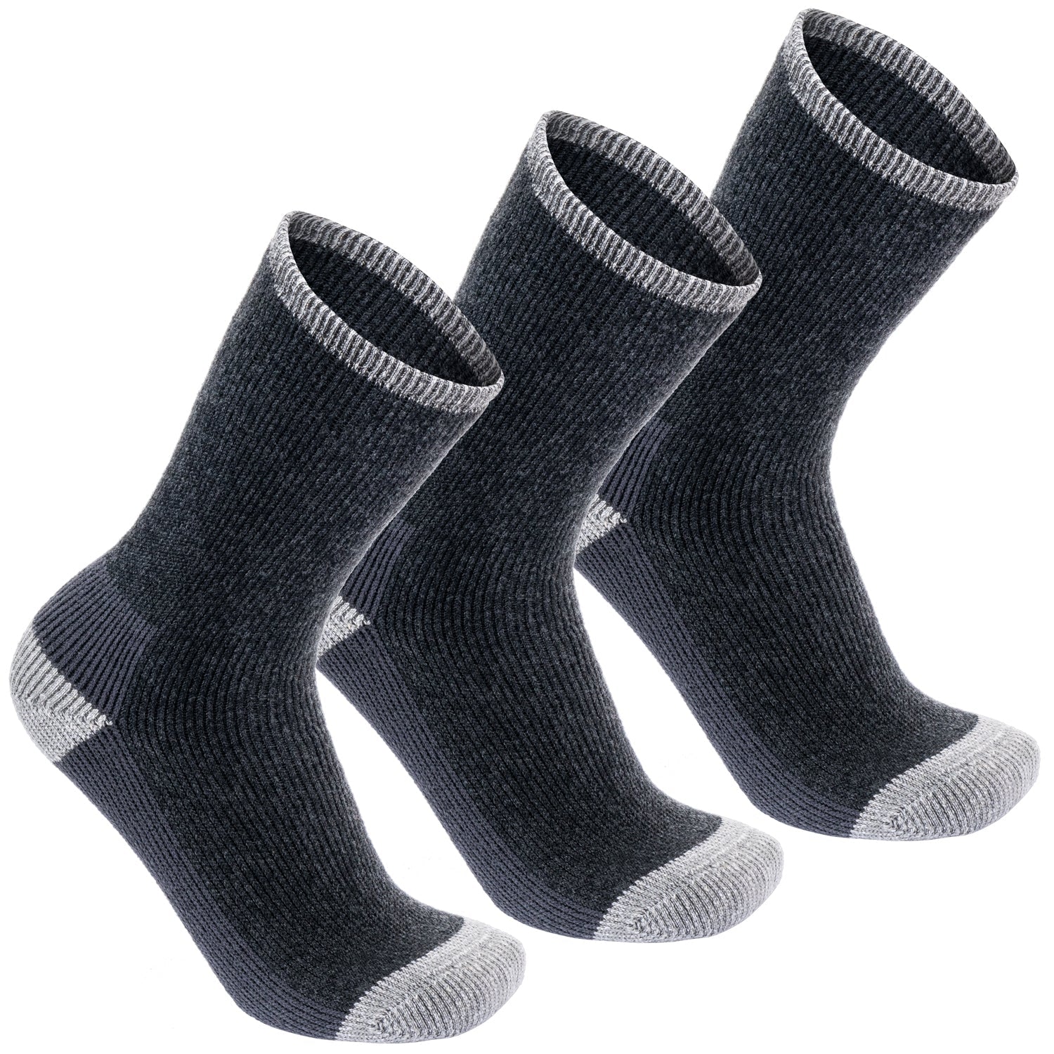 3-pack of grey hard-wearing hunting boot socks