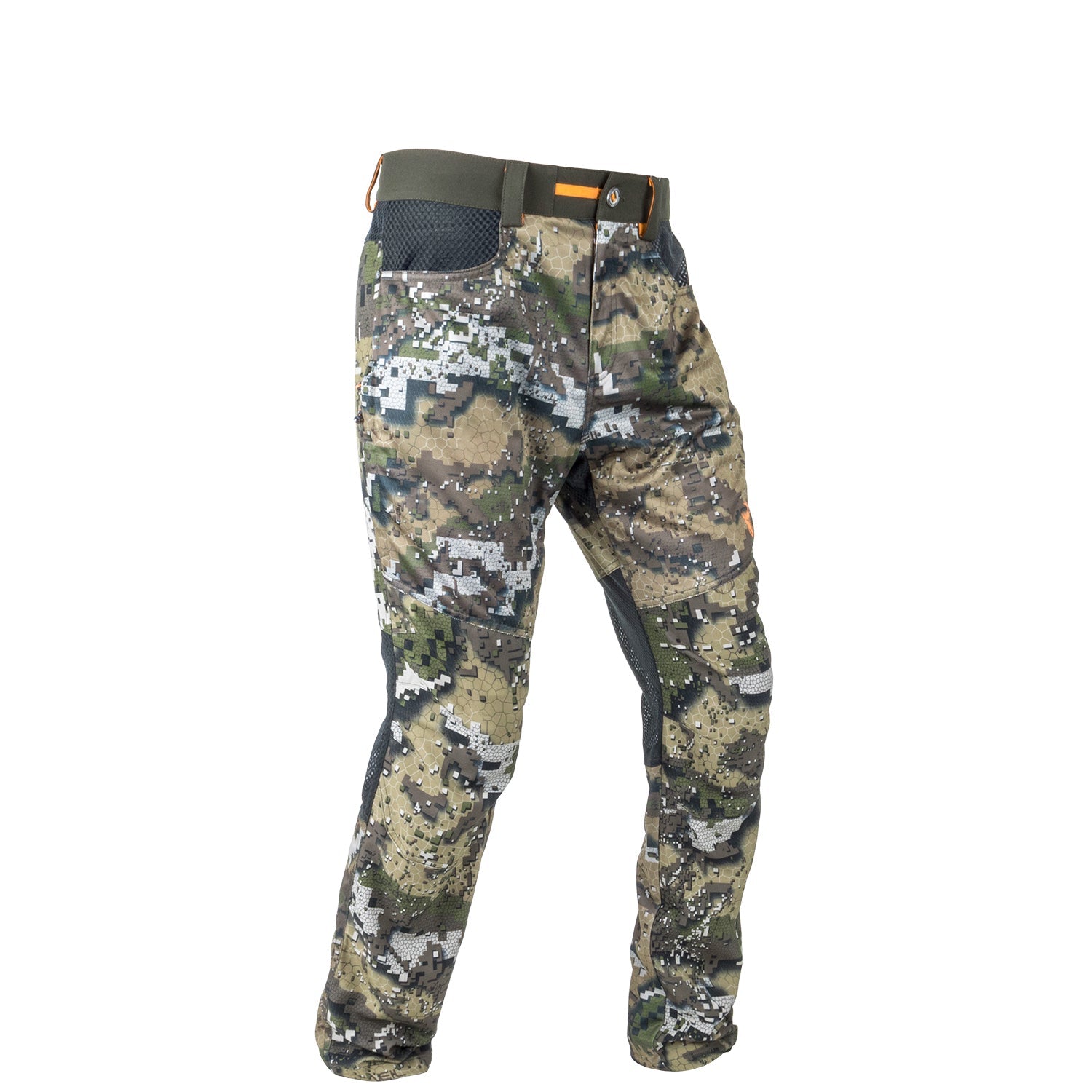 Camouflage pants on a white background