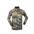 Camouflage jacket with a quarter zip on a white background