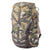 A camouflage backpack with a 25L capacity, featuring multiple straps and external pockets, designed for outdoor activities.